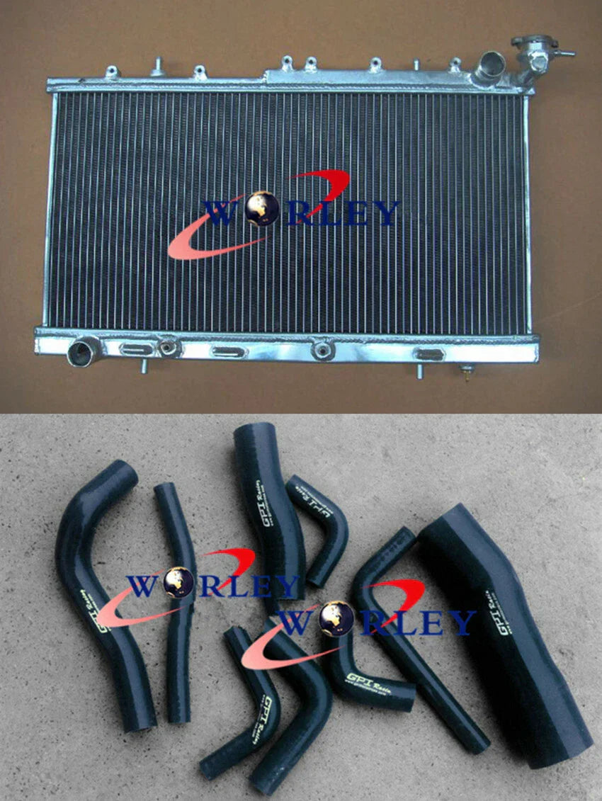 Aluminum Radiator & Hose for Nissan Pulsar N14 GTIR SR20DET N15 (1990-1999)