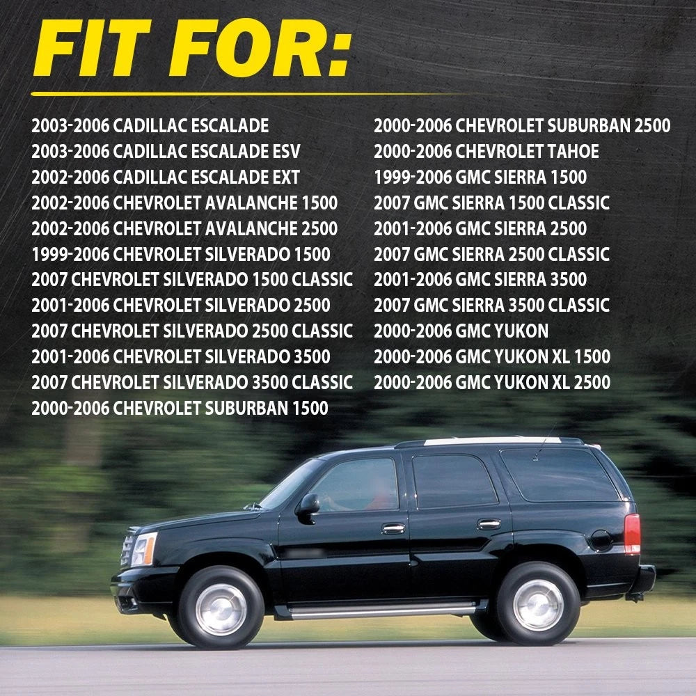 4X Front Rear Outer Door Handles for Chevy Silverado GMC Sierra Cadillac (1999–2006)