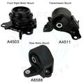 3X Engine Motor Mounts for Honda Civic (2003–2005) 1.3L Hybrid