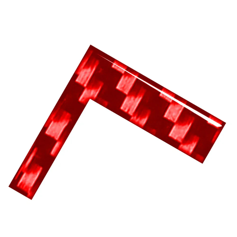L Carbon Red Letter Decals Stickers for Car Badge Emblem