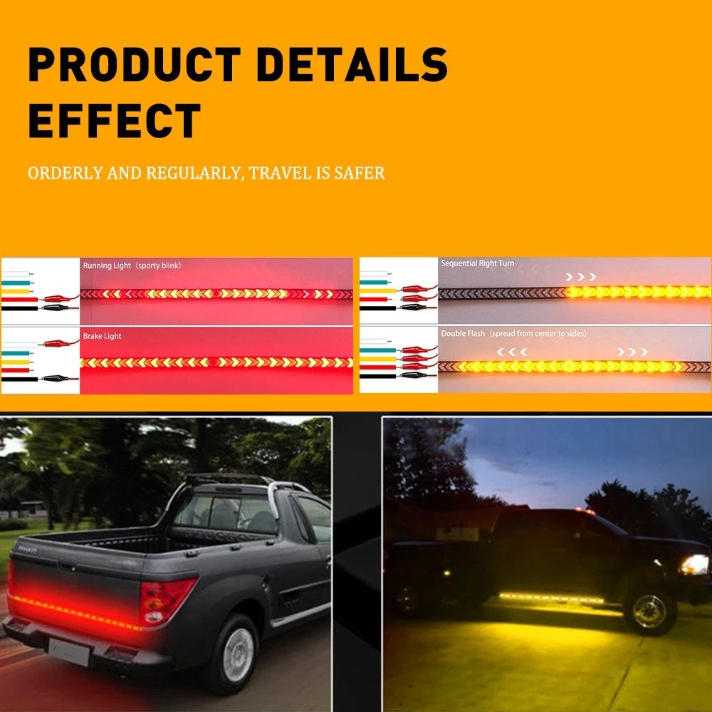 60" LED Tailgate Strip Light Bar for Chevy GMC (Fitment Specific)