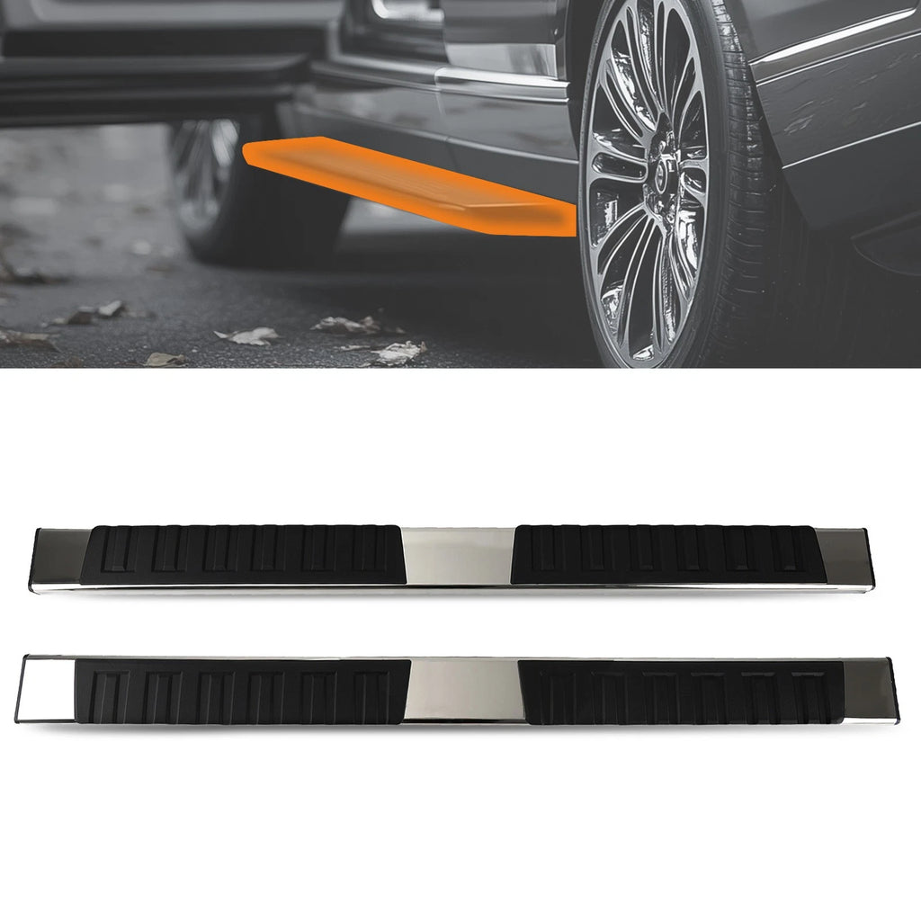 Set of 2 Side Step Bars for Chevy Silverado 1500 Double Cab (1999–2013) 500LBS Load