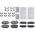 Set of 8 Ceramic Brake Pads for Nissan Maxima (2004–2008)
