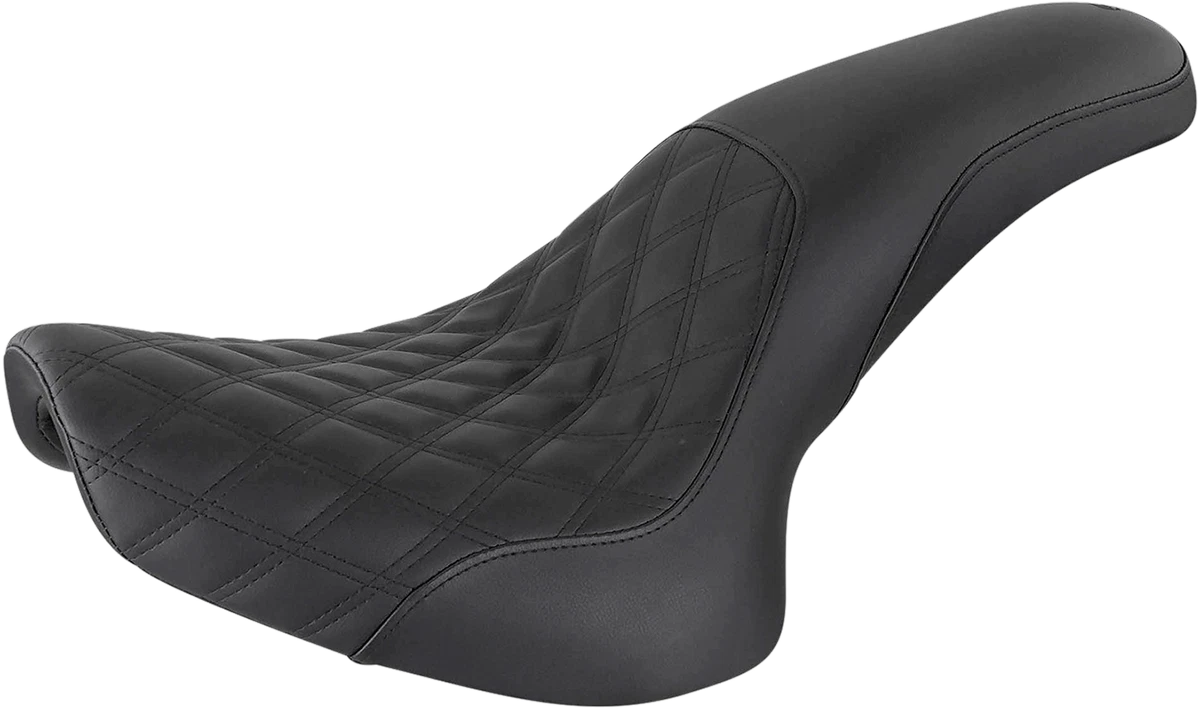 SADDLEMEN Profiler Seat for Harley FL/FX (2000–2006) - Black Lattice/Smooth