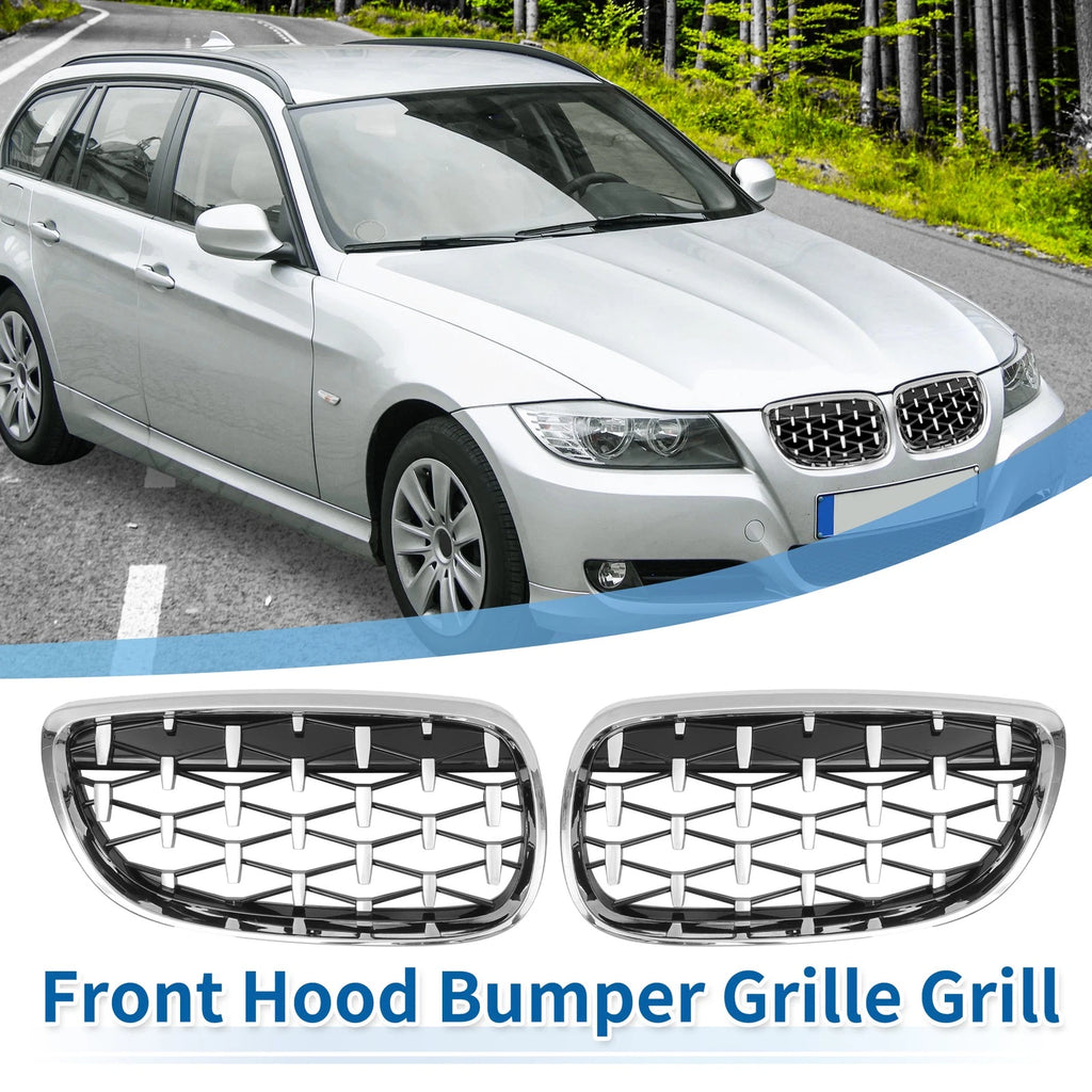 Set of 2 Front Hood Bumper Grille for BMW 328xi M3 335xi 328i (2007–2013)