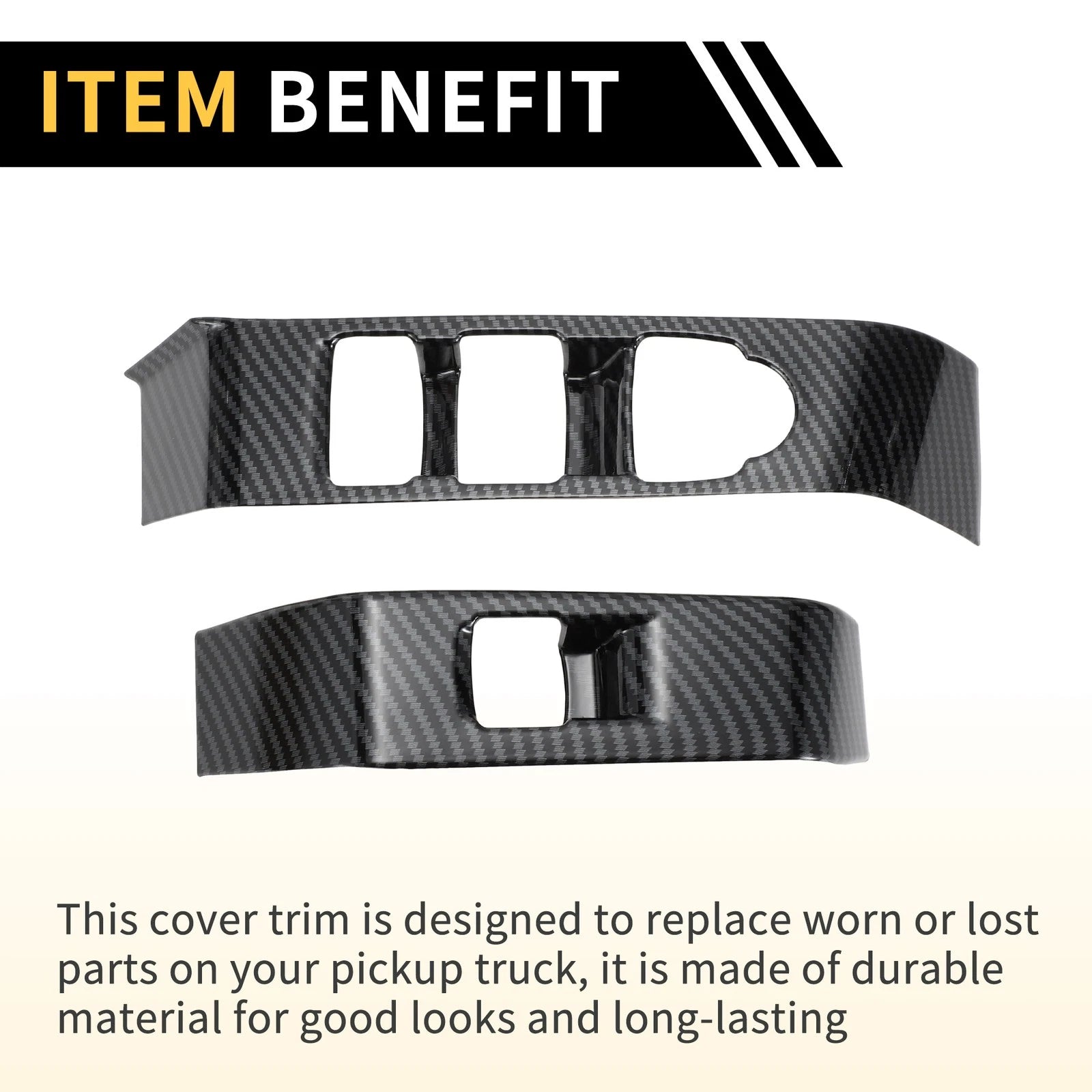 Door Window Switch Cover for Chevy Colorado (2023–2024) Carbon Fiber