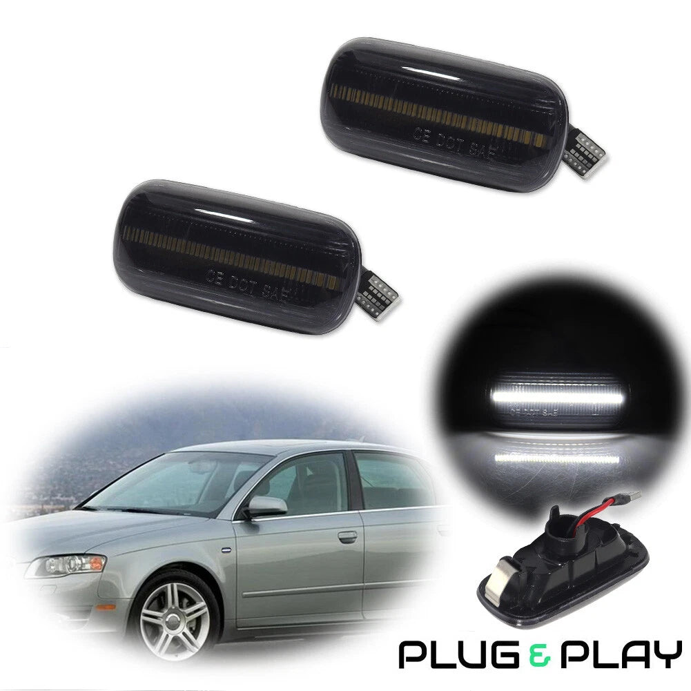 Smoke Lens Front Side Marker Lights for Audi A3 A4 A6 S4 S6