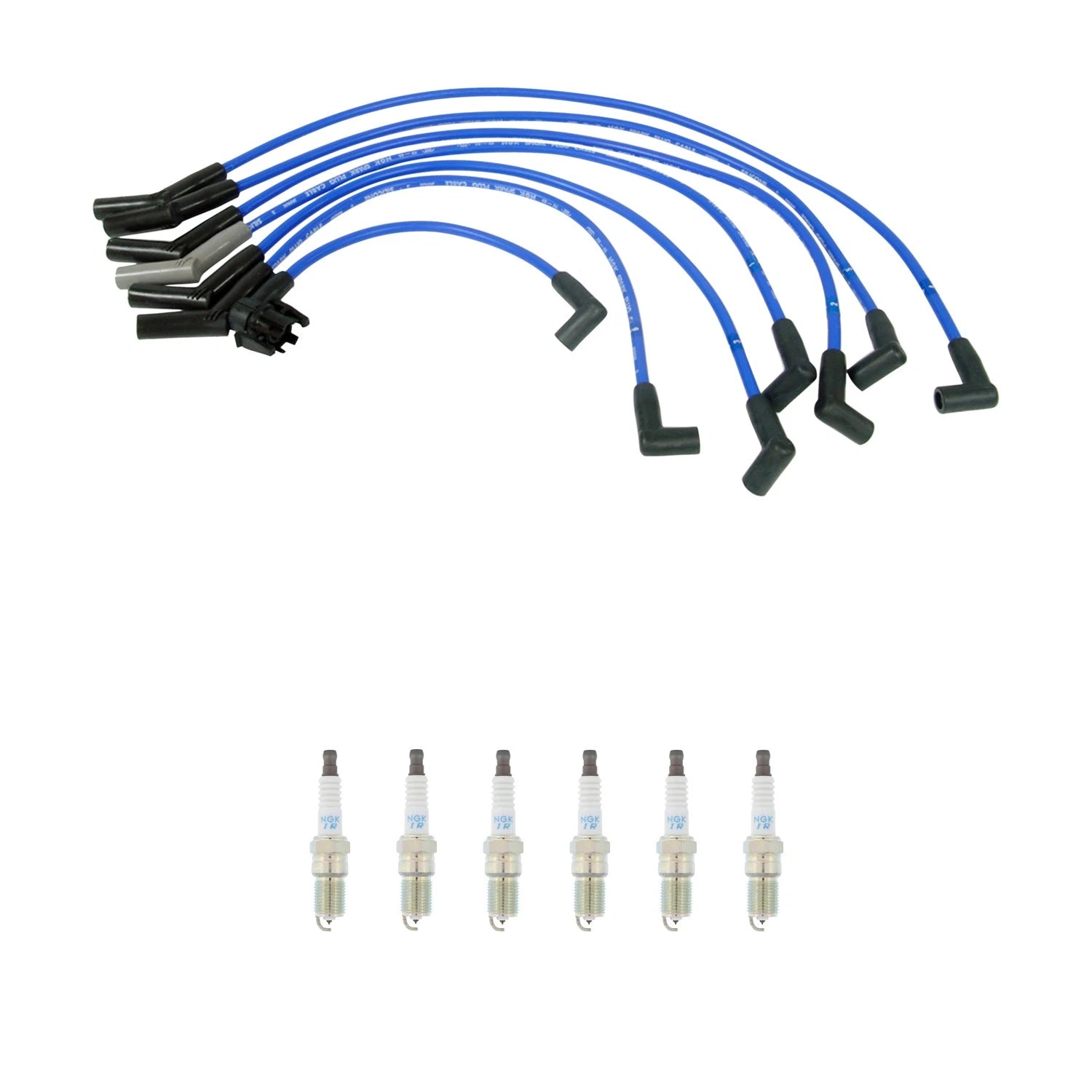 NGK Wire Set & 6 Laser Iridium Spark Plugs for Ford Ranger Sable Taurus (1995–2005)