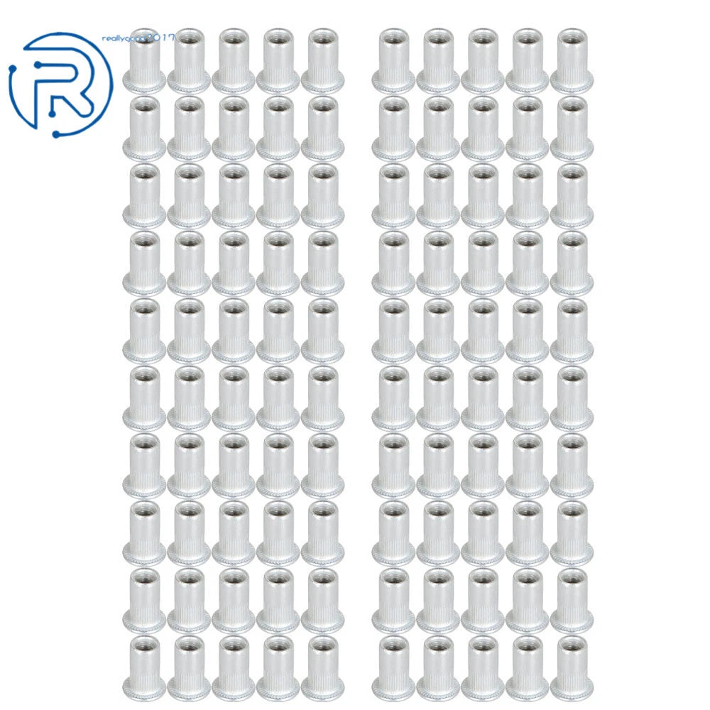 100 Pcs 10-24 Aluminum Rivet Nut for Various Applications