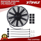 12" Electric Radiator Cooling Fan Mount Kit Universal