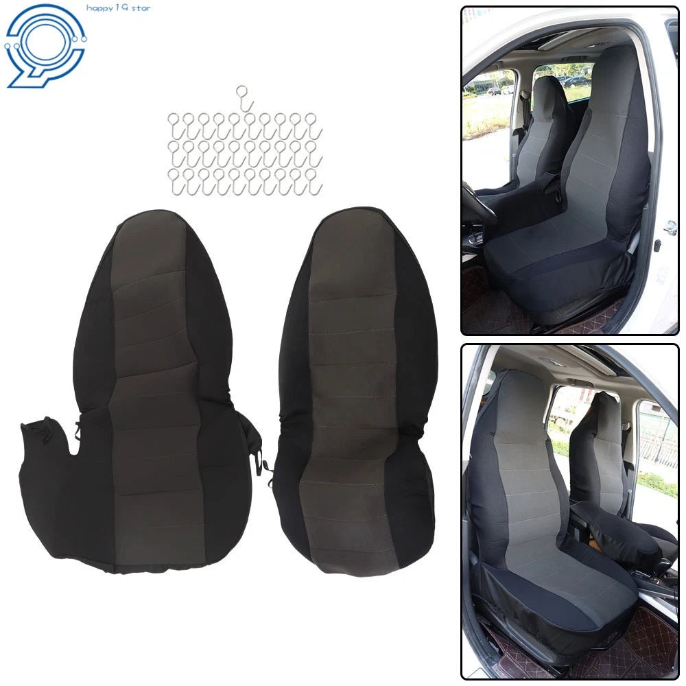 Set of 2 High Back Seat Covers for Ford Ranger (1998–2003) Red/Gray/Black