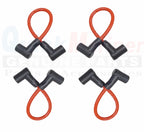 Set of 4 Spark Plug Ignition Coil Wires for Johnson Evinrude Outboard (0582365)
