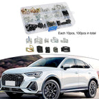 100 Pcs U Clip Selection Pack for Automotive Applications