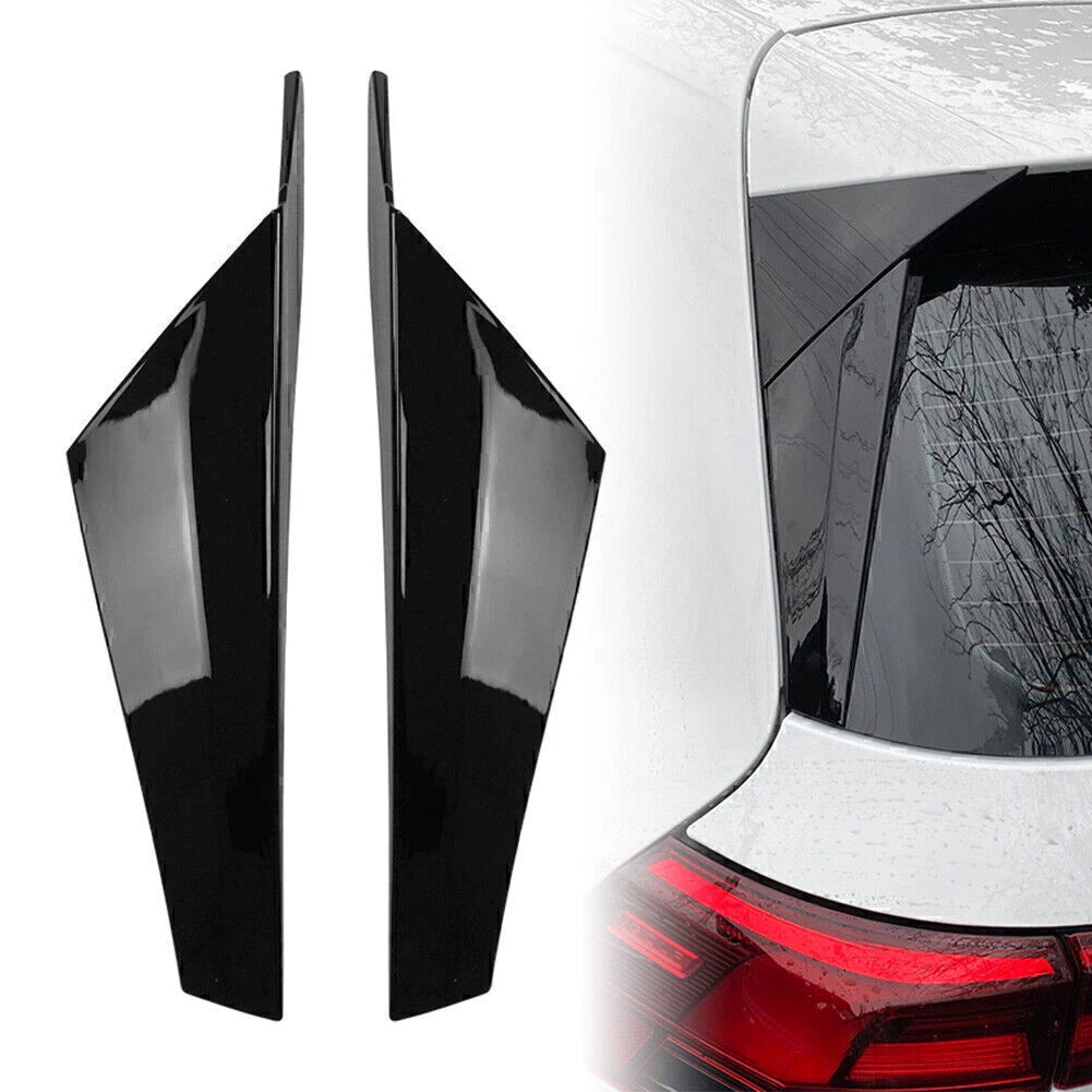 2X Window Spoiler Side Wing Trim Cover for Volkswagen (2020–2021) Glossy Black