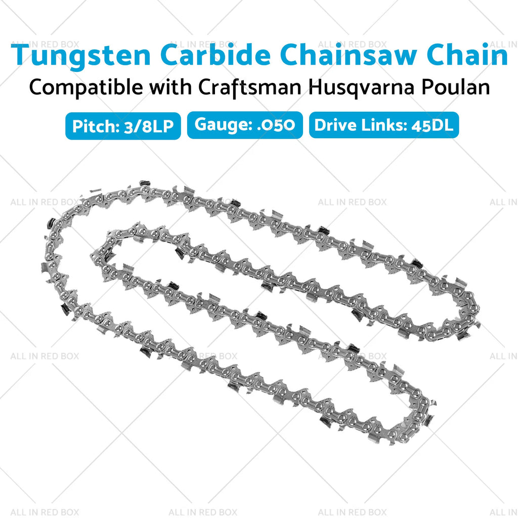 12" Carbide Tipped Saw Chain 3/8 LP 050 45DL for Craftsman Poulan