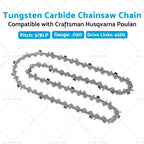 12" Carbide Tipped Saw Chain 3/8 LP 050 45DL for Craftsman Poulan