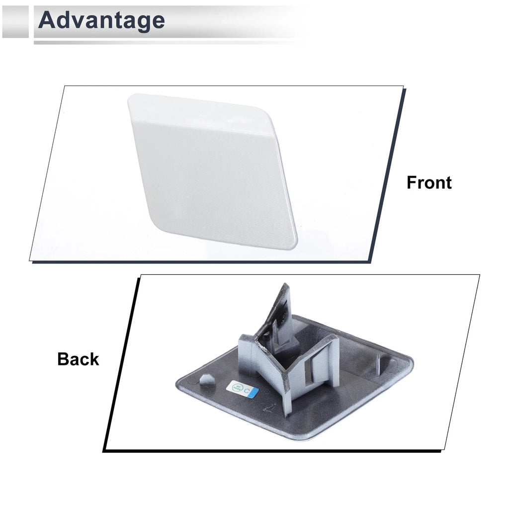 Bumper Headlight Washer Nozzle Cover Cap for BMW X5 F15 (2014–2018) White