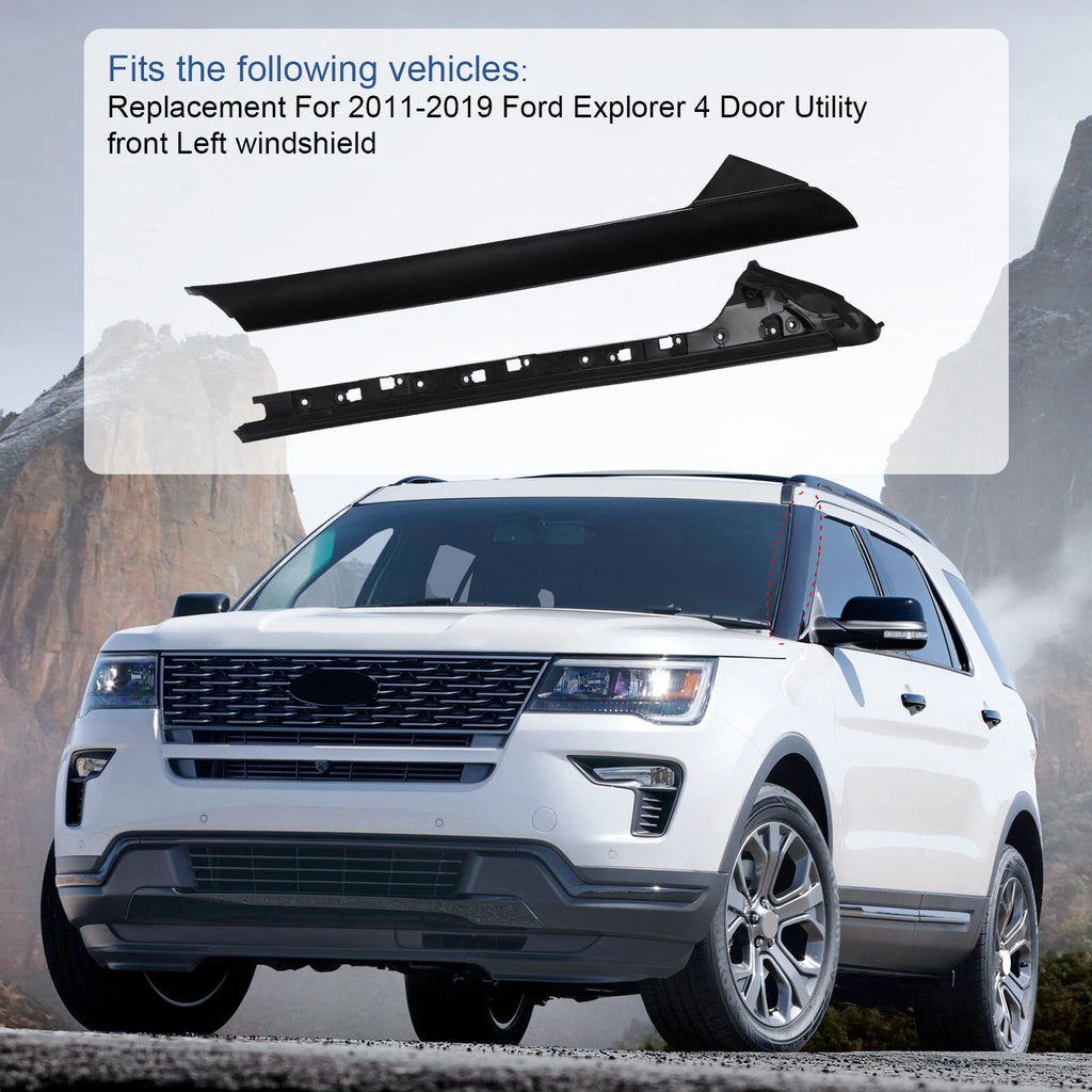 Left Windshield A-Pillar Trim Molding for Ford Explorer (2011-2018)