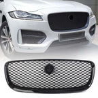 Gloss Black Front Upper Mesh Grille for Jaguar F-PACE (2016–2019)