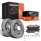 Front Disc Brake Rotors & Ceramic Pads for Nissan Rogue (2008–2013)