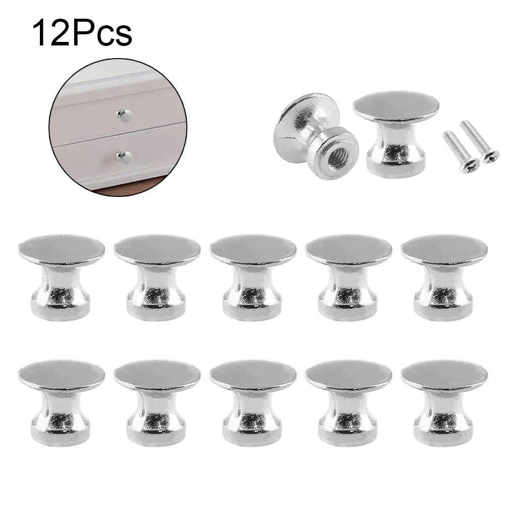 12X Silver Zinc Alloy Drawer Cabinet Pull Handles for Furniture