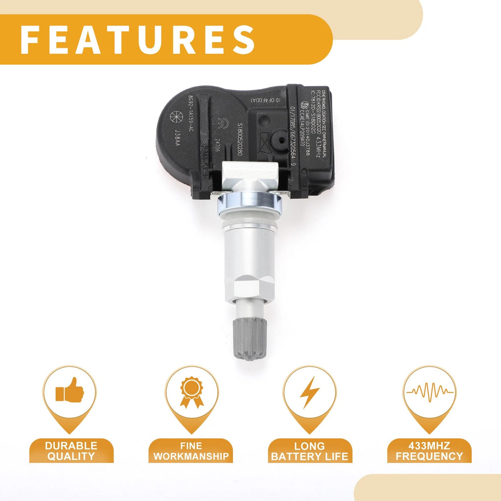 TPMS Tire Pressure Sensor for Ford S-Max (2006–2015) No.8G921A159AC 433MHz