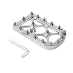 CNC Silver Brake Pedal Pad for Harley Softail Touring Electra Road Glide