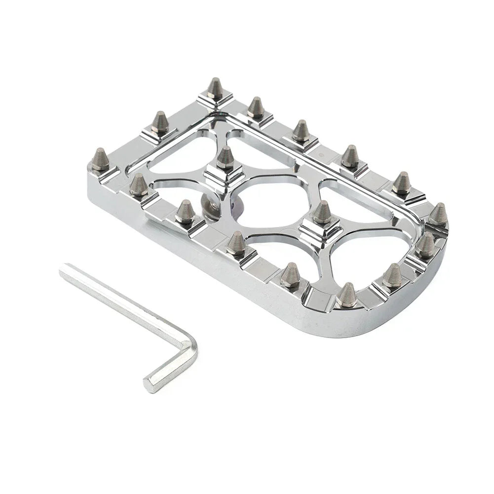 CNC Silver Brake Pedal Pad for Harley Softail Touring Electra Road Glide