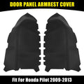 Pair Black Microfiber Leather Door Panel Armrest Cover for Honda Pilot (2009–2013)