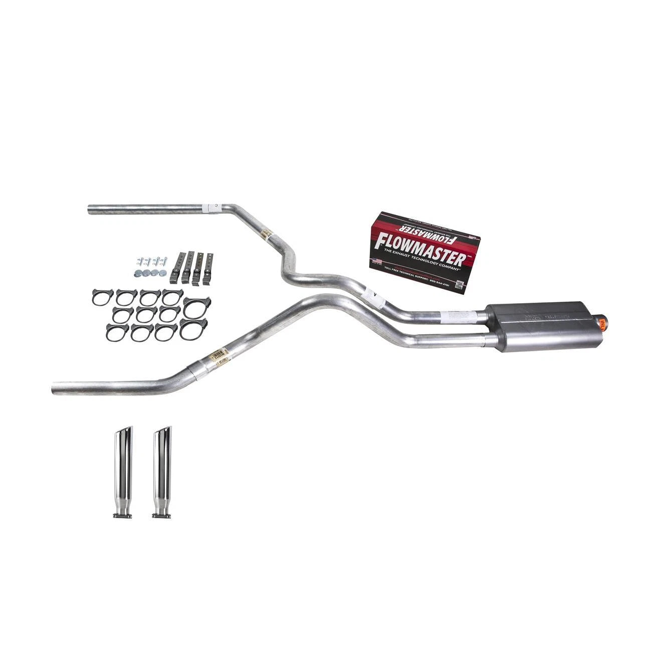 Dual Exhaust Pipe for F150 (2007–2013) - Flowmaster 50, 2.5" Tip