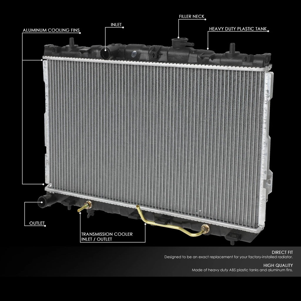 Aluminum Core Radiator DPI-2387 for Hyundai Elantra/Tiburon 2001–2008