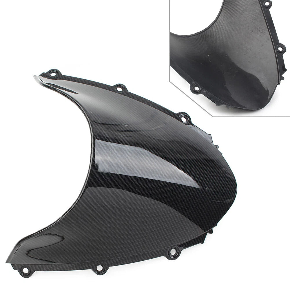 Black Carbon Fiber ABS Windshield Shield for Honda CBR 1000RR (2004–2007)