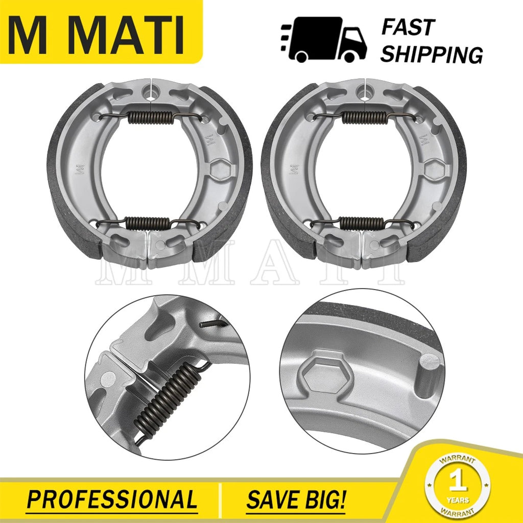 2 Front Brake Shoes for Yamaha Tri Moto 175 225 (YT175 YTM225D)