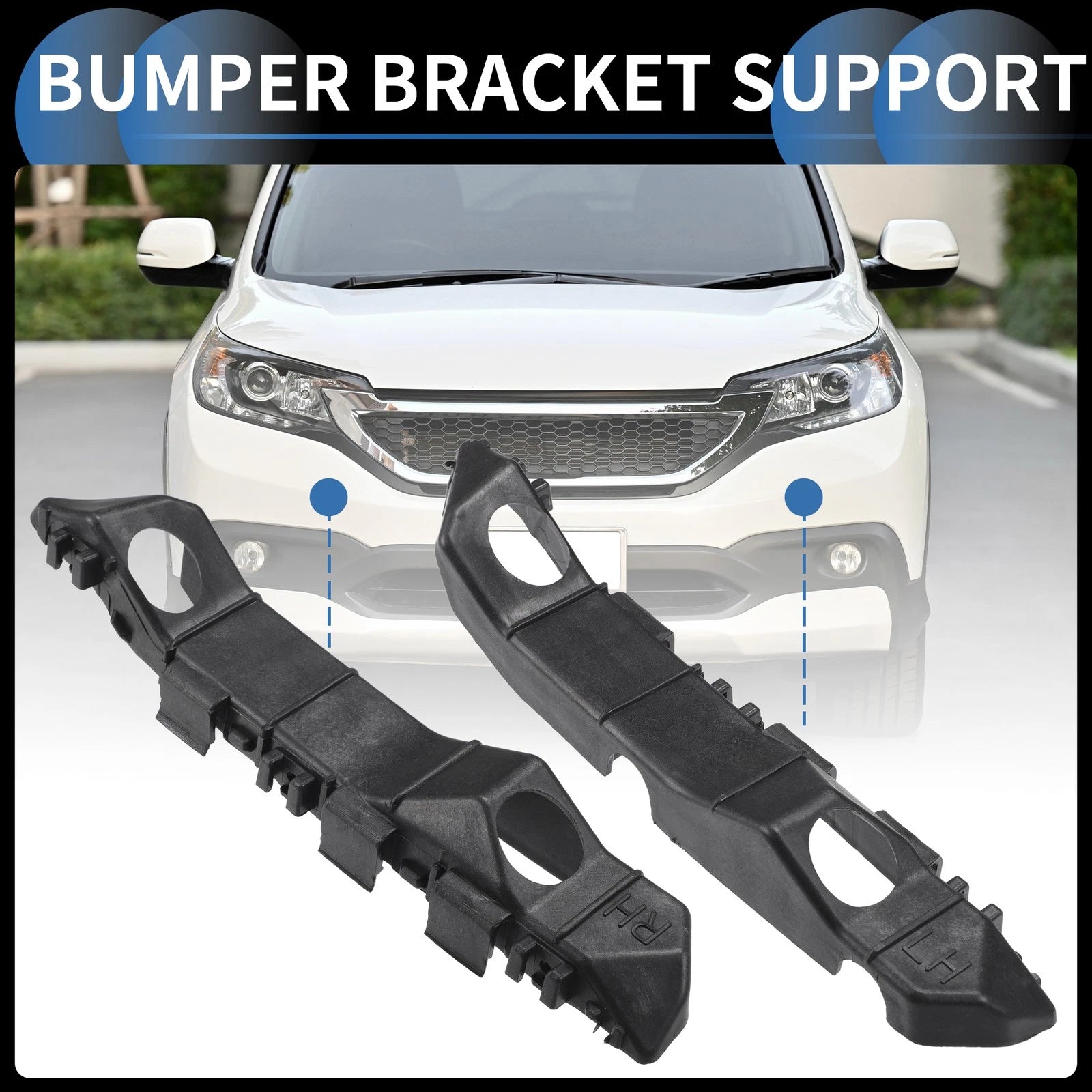 1 Pair Front Bumper Retainer Bracket No. 865131Y000 for Kia Picanto (2012)