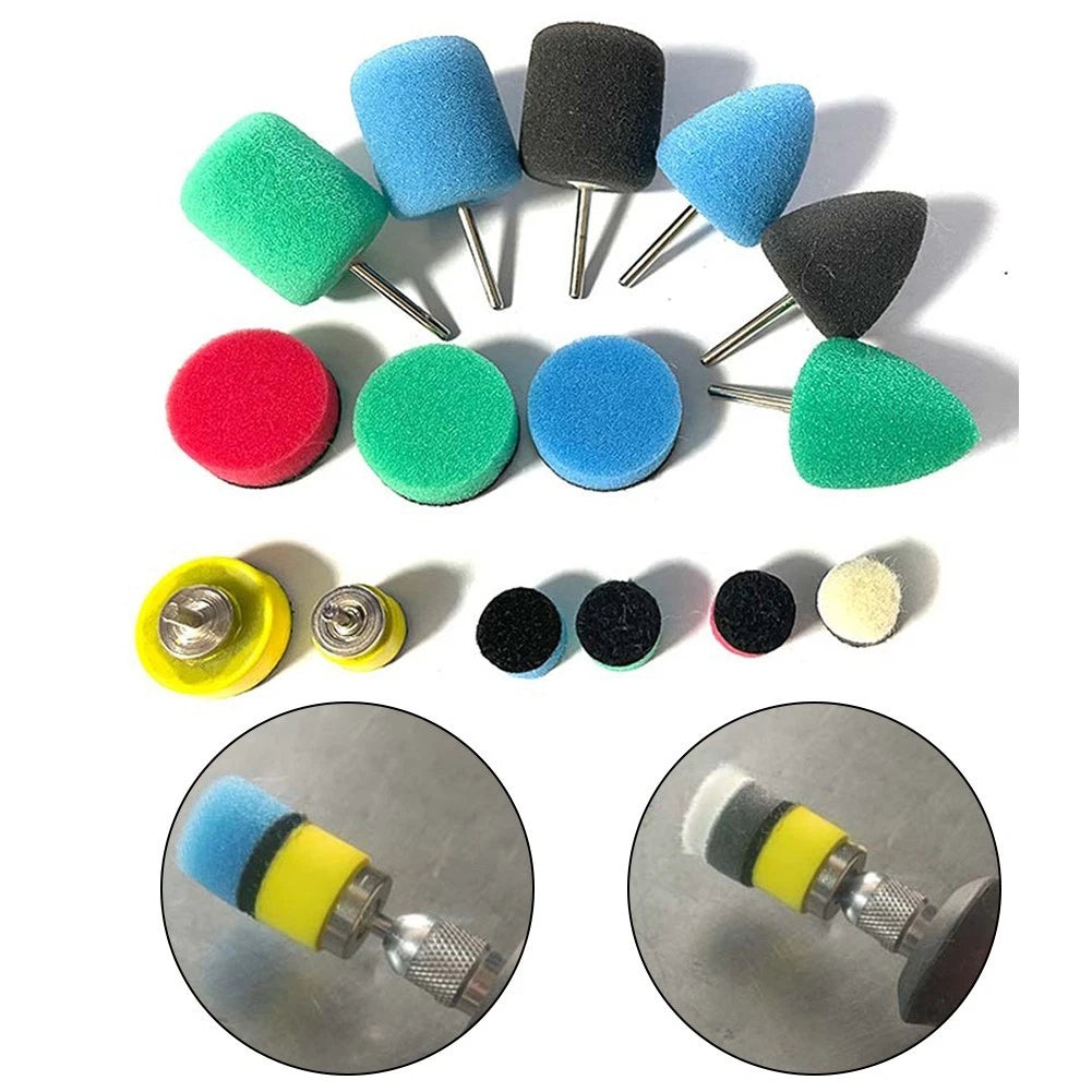Set of 16 Precision Polishing Buffing Pads for Rotary Tool