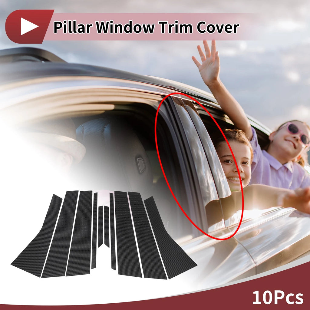 Set of 10 Door Pillar Window Trim for Volkswagen Touareg (2011–2018)