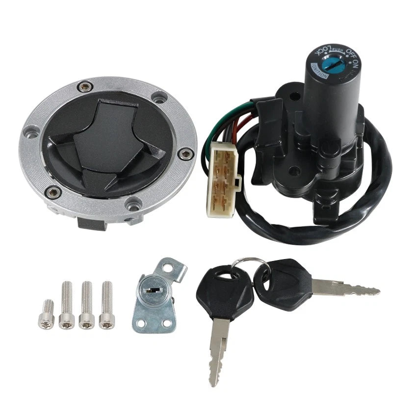 Ignition Key Switch & Fuel Tank Cap Set for Kawasaki EX250 Ninja 250 (2008–2014)