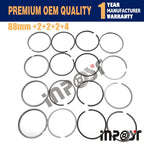 Set of 4 STD Pistons & Rings for Isuzu D201 (2.2Di)