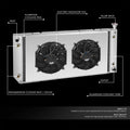 3 Row Aluminum Radiator + Fanshroud for Cadillac Chevrolet GMC (1992–2002)
