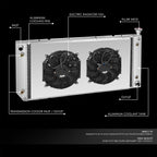 3 Row Aluminum Radiator + Fanshroud for Cadillac Chevrolet GMC (1992–2002)