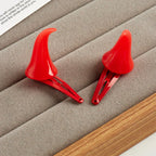 Red Devil Horns Hair Clips for Cosplay Halloween (Small)