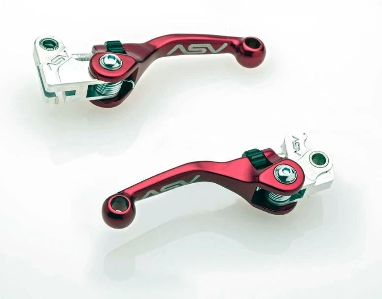 ASV F4 Shorty Brake Clutch Levers Red for Yamaha WR250F 450F YZ65 YZ85 (2003–2023)
