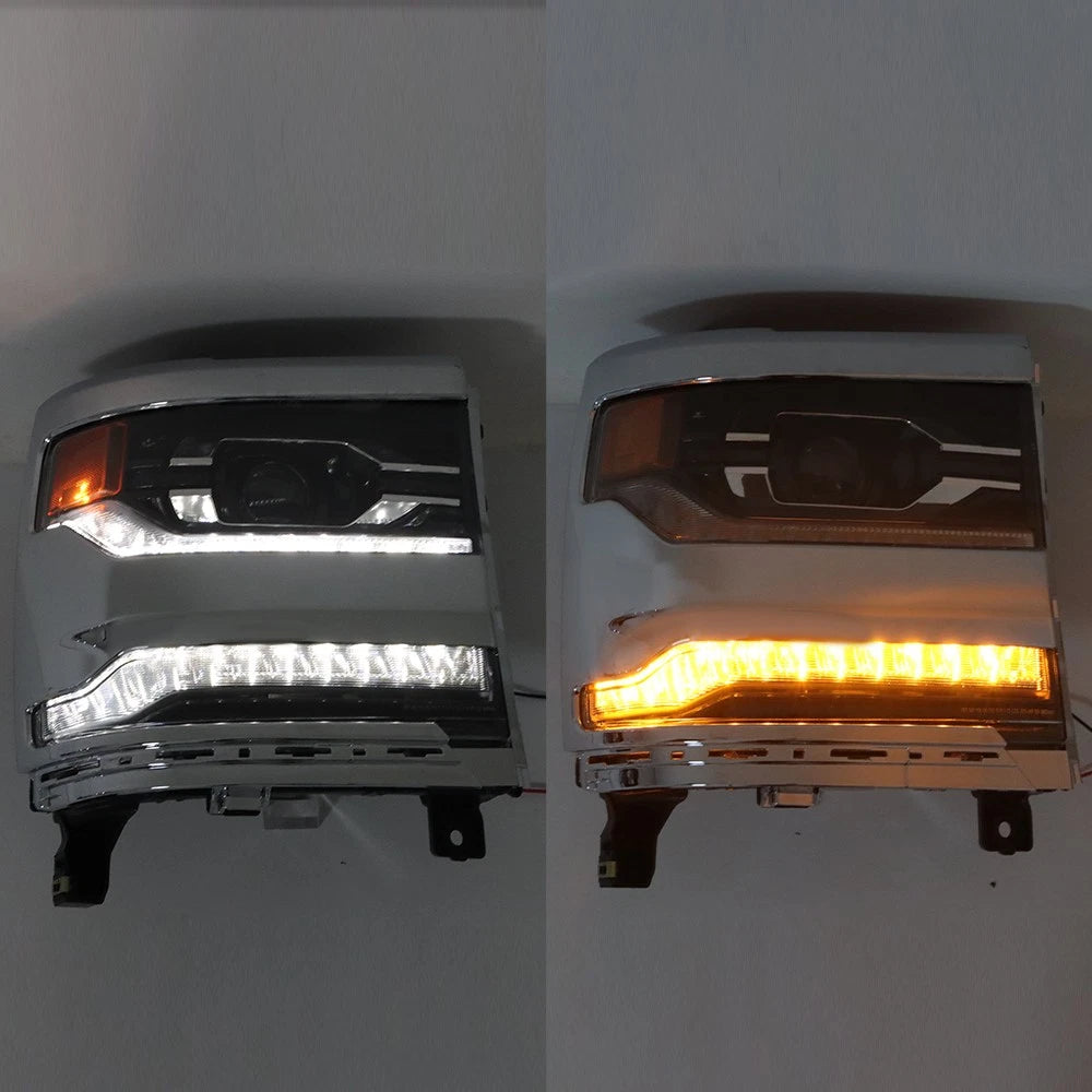 Full LED Headlight for Chevy Silverado 1500 (2016–2018) Chrome Right Side
