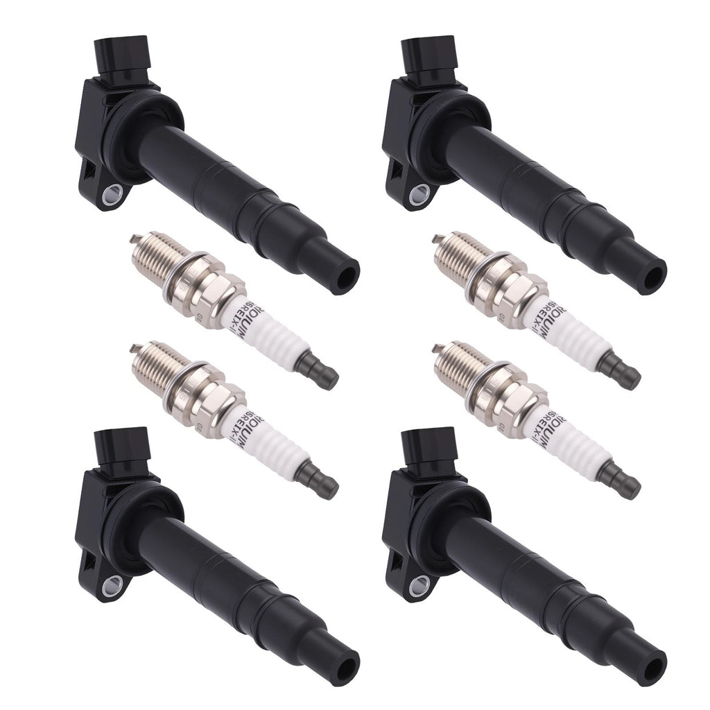 4X Ignition Coil & Spark Plug for Toyota Camry 2.4L Hybrid (2007–2011) 90919T2008