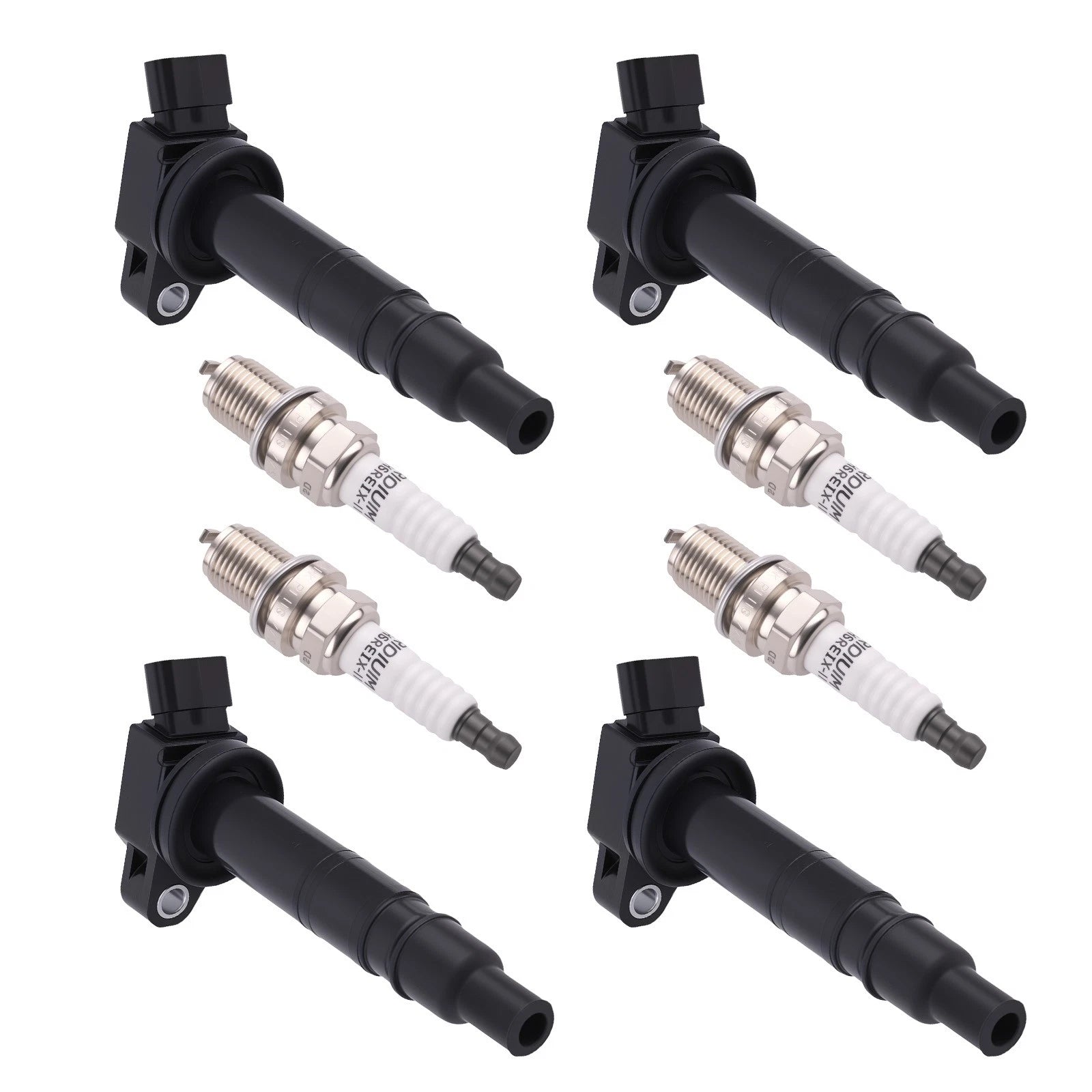 4X Ignition Coil & Spark Plug for Toyota Camry 2.4L Hybrid (2007–2011) 90919T2008