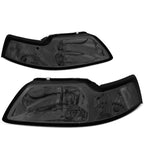 Smoked Housing Headlights + Clear Corners + LED Fog Light Kit for Ford Mustang (1999–2004)