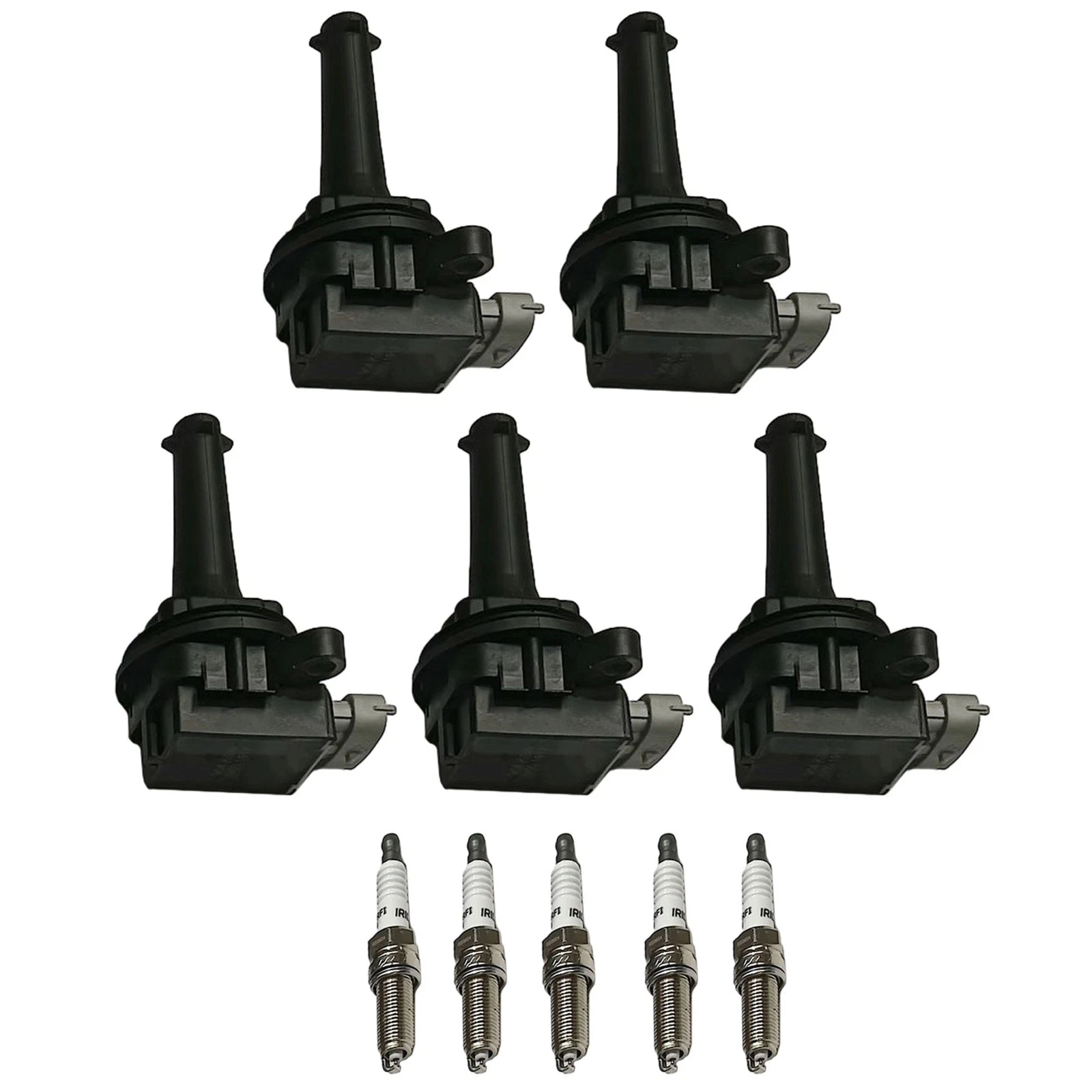 5X Ignition Coil Pack & Iridium Spark Plug for Volvo C30 C70 S40 (2006–2013)