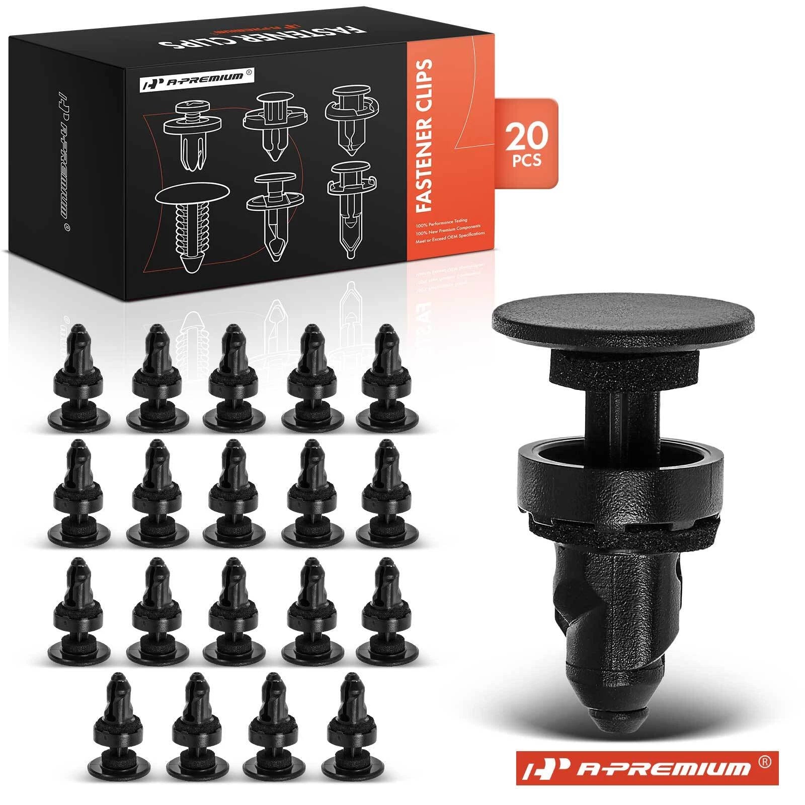 20Pcs Nylon Cowl Top Rivet Retainer Clip for Honda Acura 