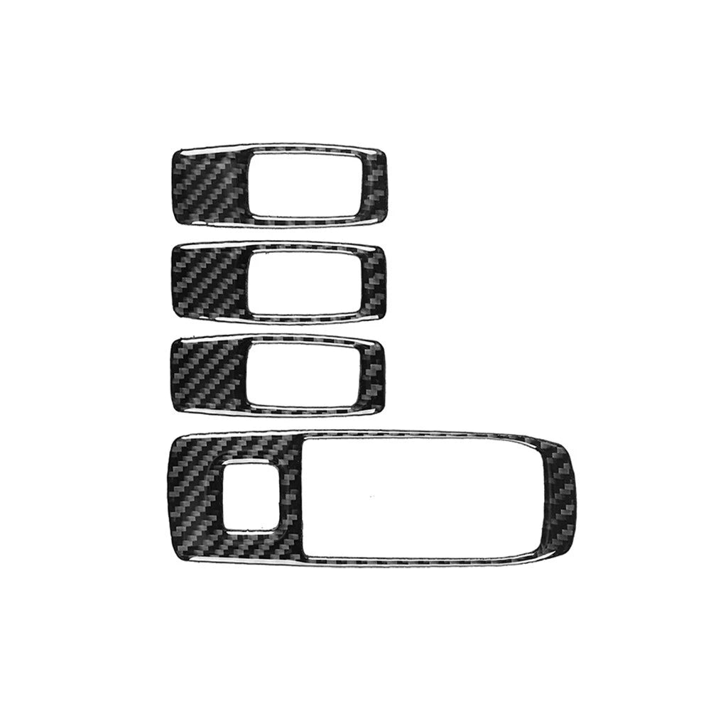 Carbon Fiber Window Lift Switch Panel Cover Trim for Ford Ranger Sport (2015–2022)