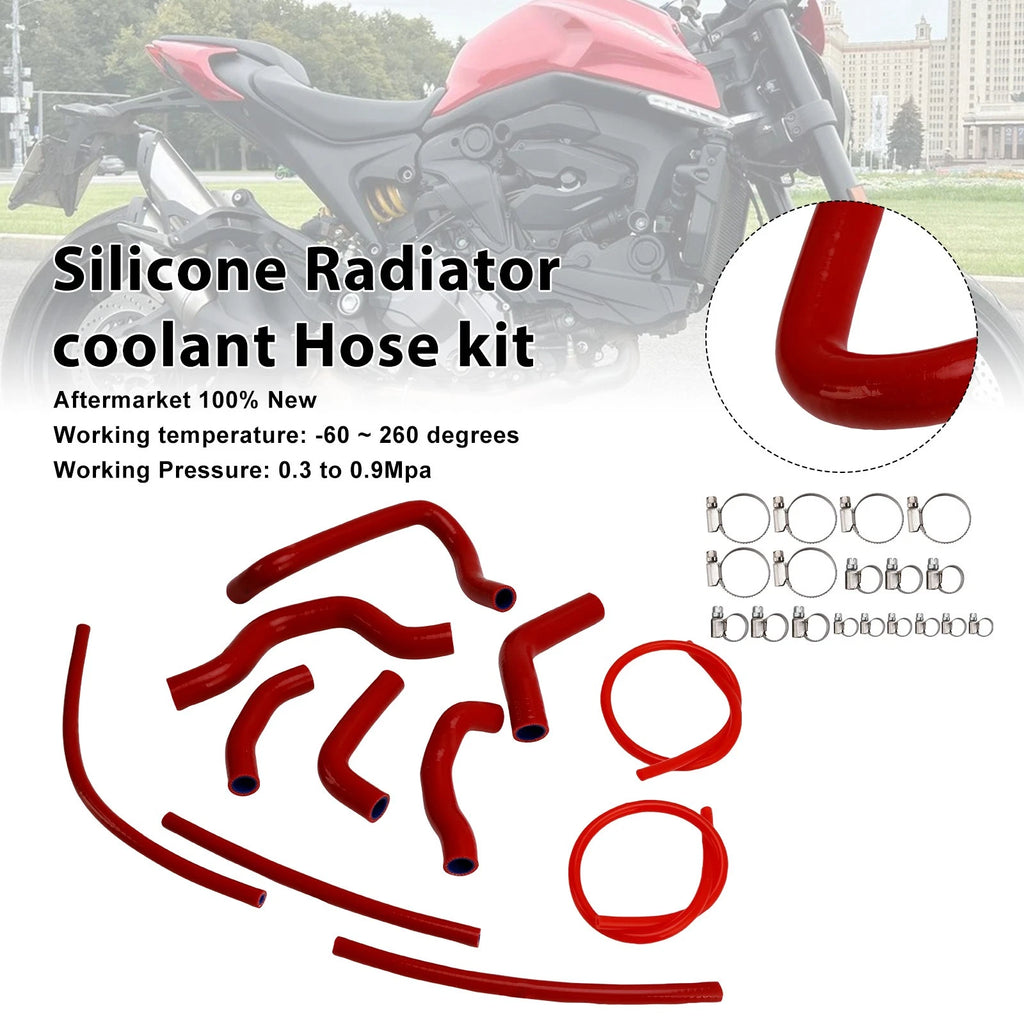 Silicone Radiator Coolant Hose for Ducati Monster 937 (2021–2025) Red